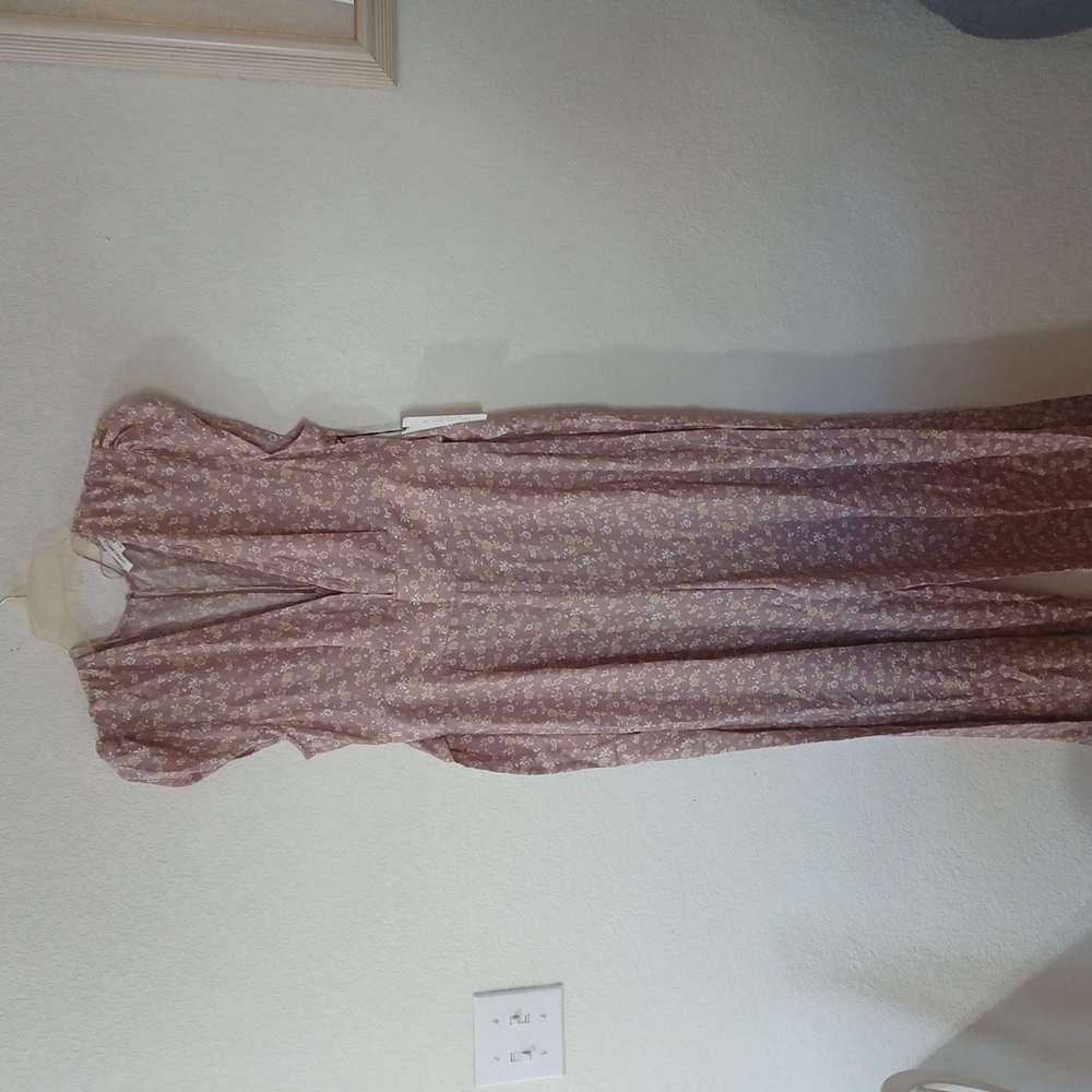 New Cotton Candy LA pink floral jumpsuit size large - Picture 2 of 9